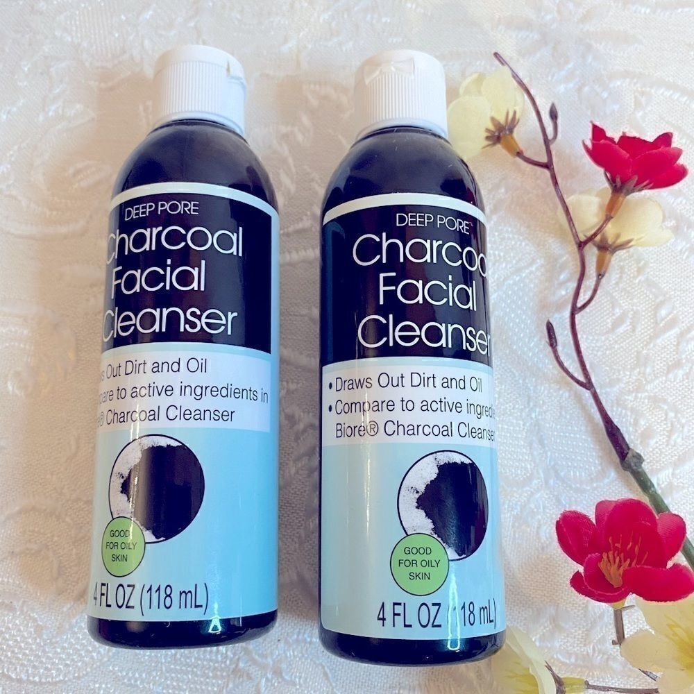 🛍2 Pack Deep Pore Charcoal facial cleansers 4 Oz